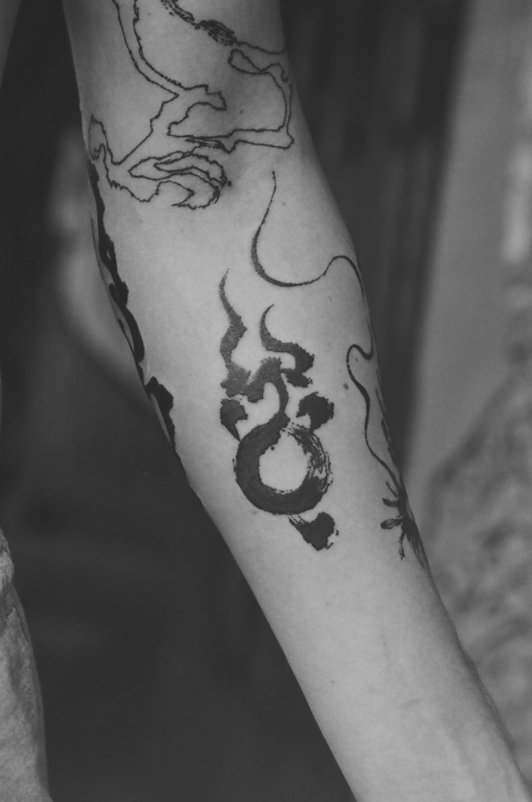 Ink-wash dragon — arm — 2024, Image 3
